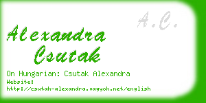 alexandra csutak business card